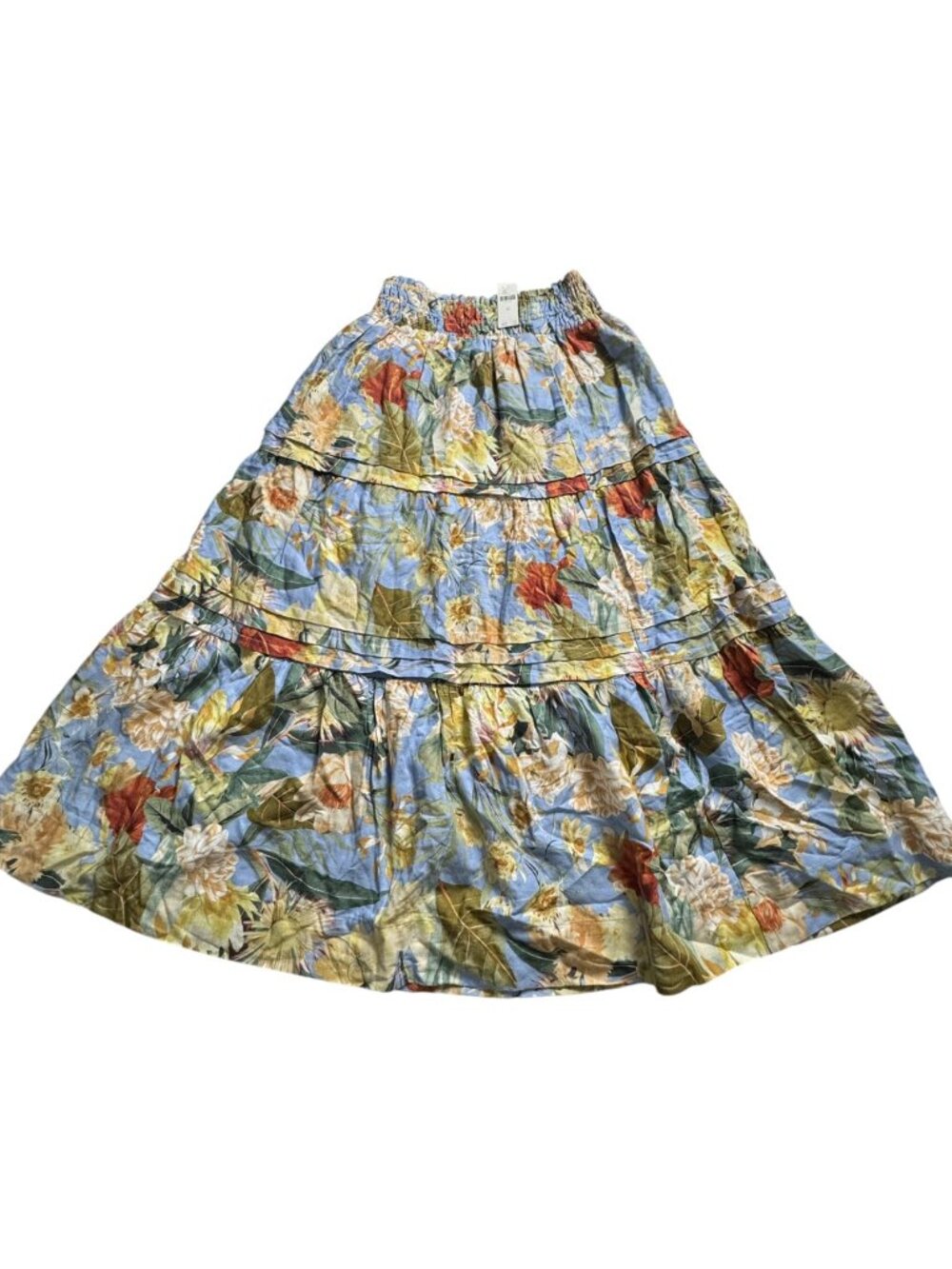 🌸 NWT Anthropologie Floral Maxi Skirt | Boho Floral Print | Full Length Sz XS